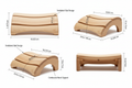 Multiple angle views showing dimensions and design