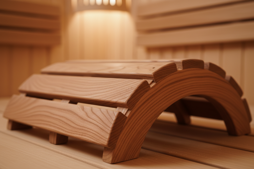 Close-up of cedar wood grain and craftsmanship