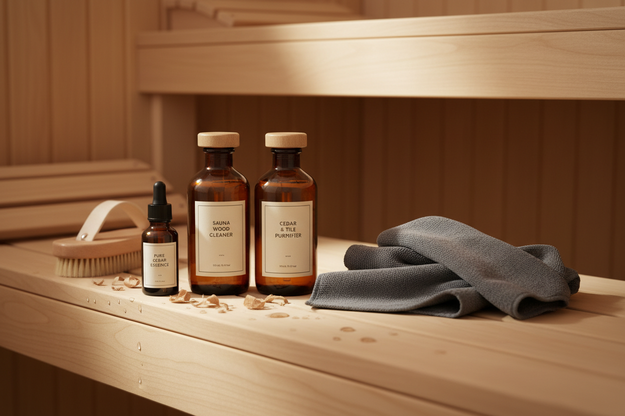 Professional sauna cleaning and maintenance kit