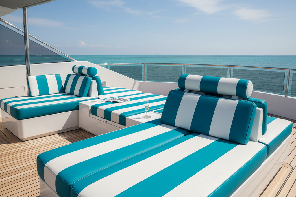 Teal Marine Vinyl Cushions